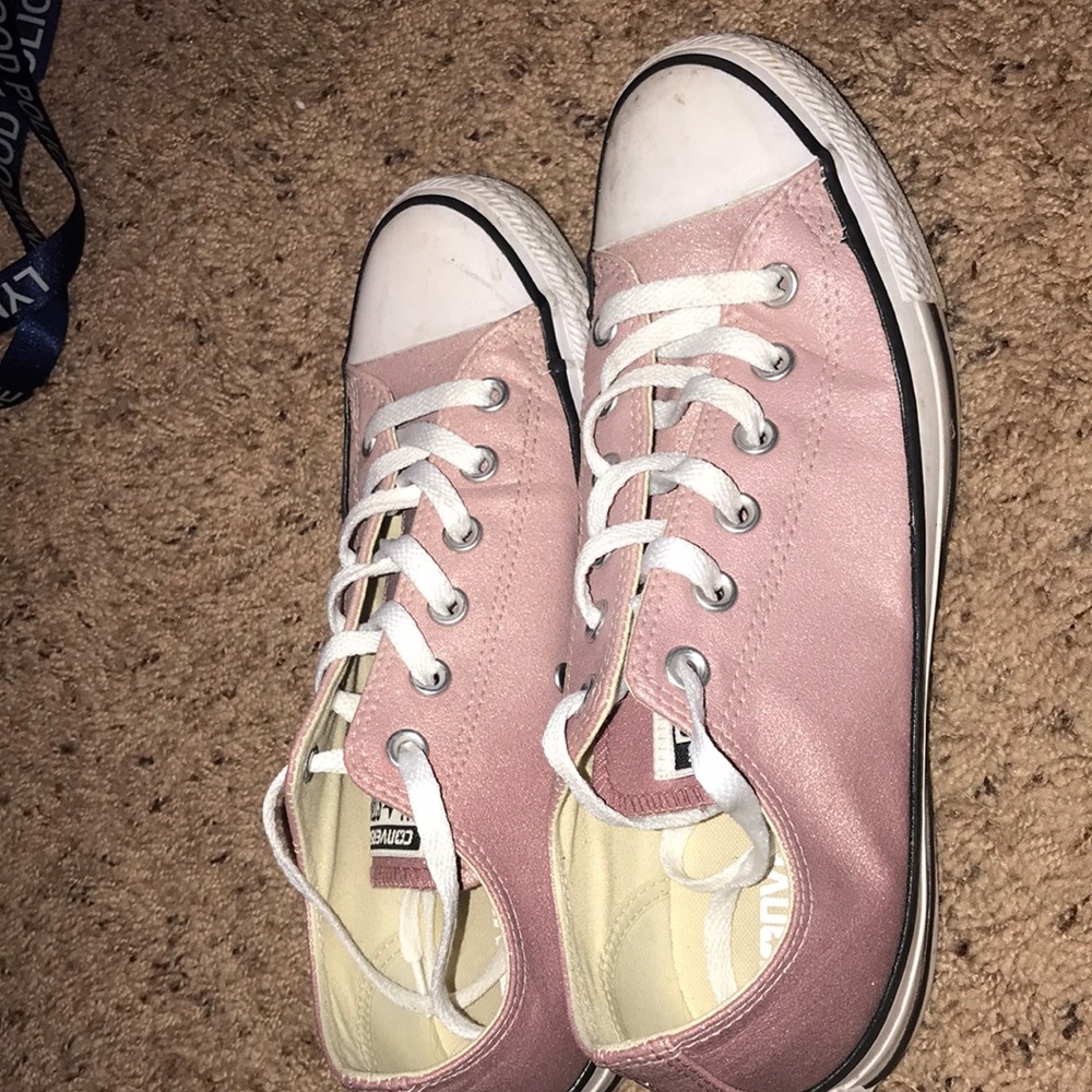 Pink glitter converse
